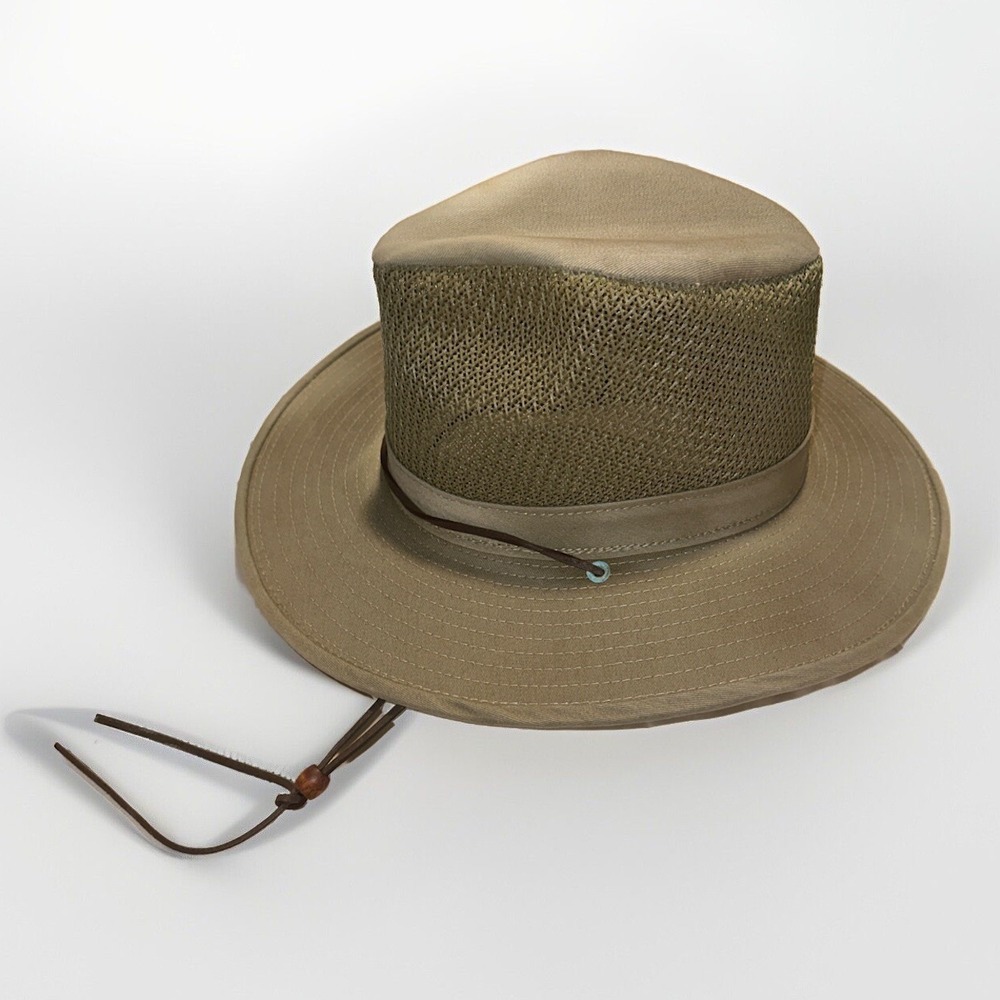 Henschel Hat Co USA Aussie Breezer Hat Men's Size Small Mesh Crown Olive Khaki - Picture 2 of 11